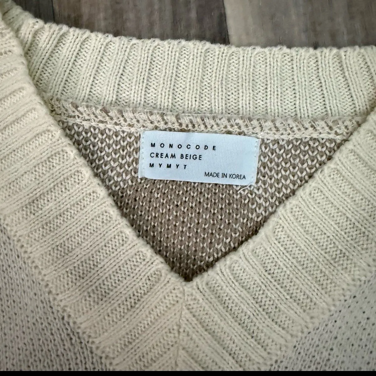 Princess Polly Neutral brown Argyle plaid v neck sweater - Image 2