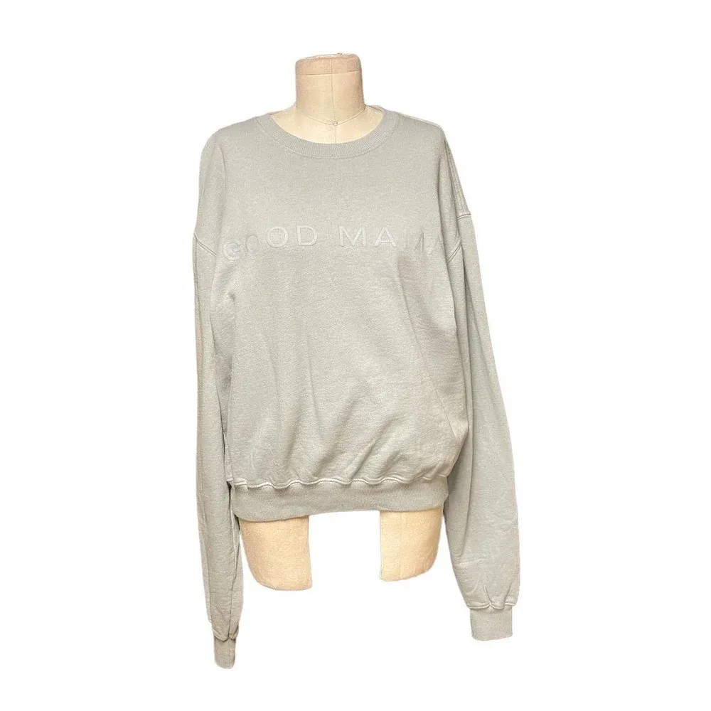 Good American Good Mama Oversize Graphic Sweatshirt‎ Size 2 / US Medium - Image 2