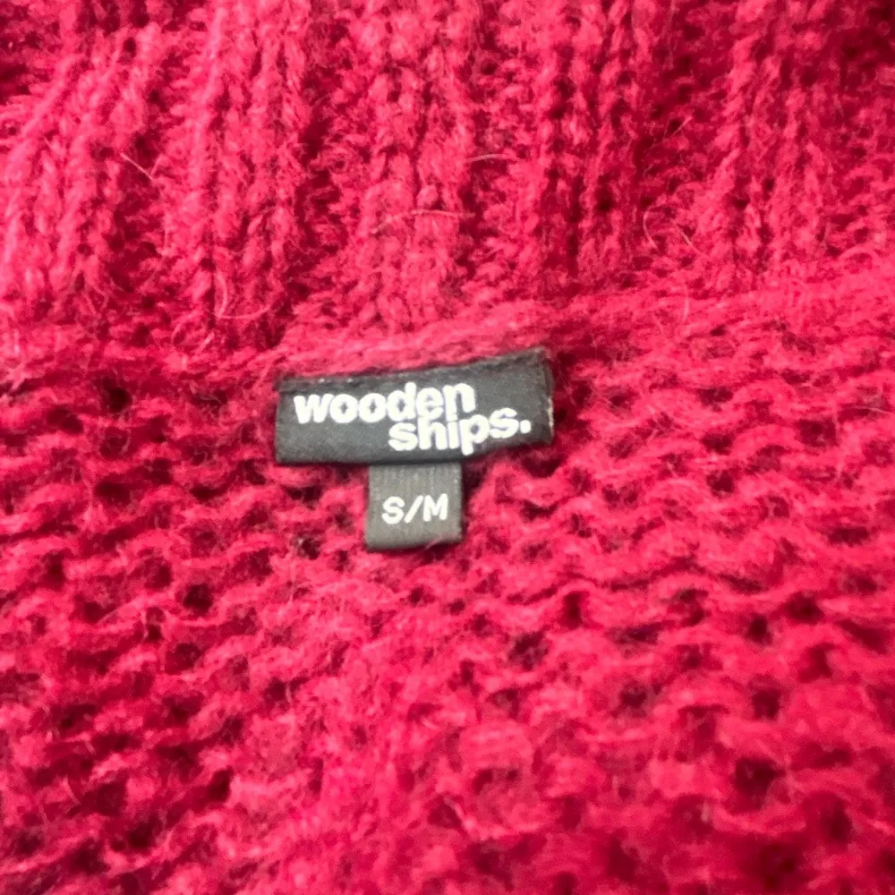 Wooden ships open cardigan sweater small medium lightweight mohair wool blend - Image 5
