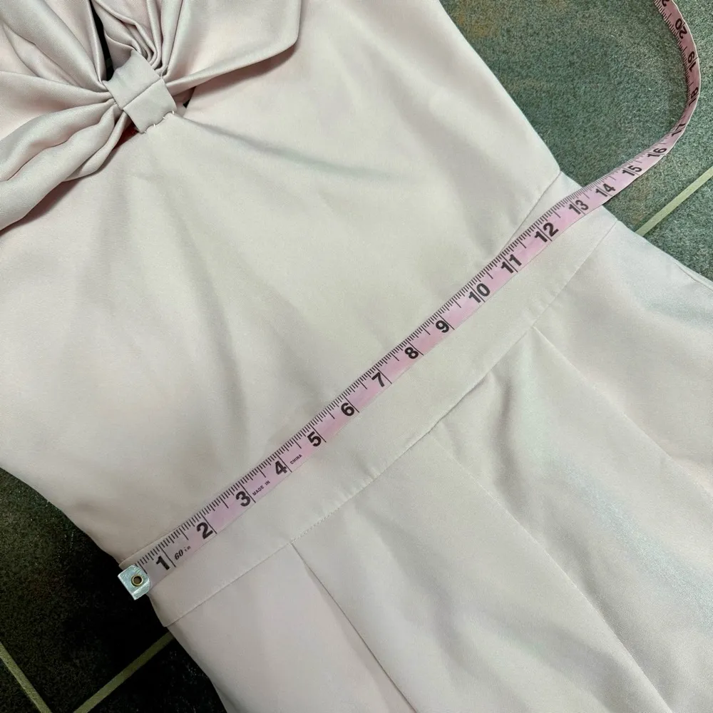 Sister Jane Theatre Bow Long Balloon Sleeve Jumpsuit Pink Rose Quartz Medium M - Image 11