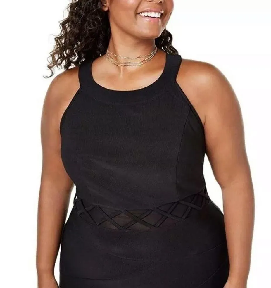 Emerald Sundae Black Bodycon Cutout Sheath Dress LBD Summer Plus Size - Image 5