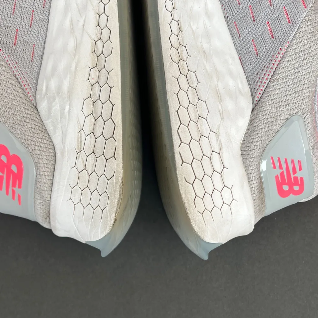 New Balance Fresh Foam LAZR Shoes in Gray and Coral - Image 10