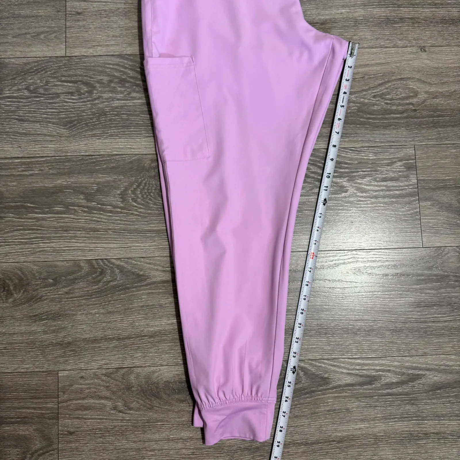 MEDCOUTURE Insight Womens Jogger Scrub Pants Lilac Cargo Pockets Drawstring XL Purple - Image 12