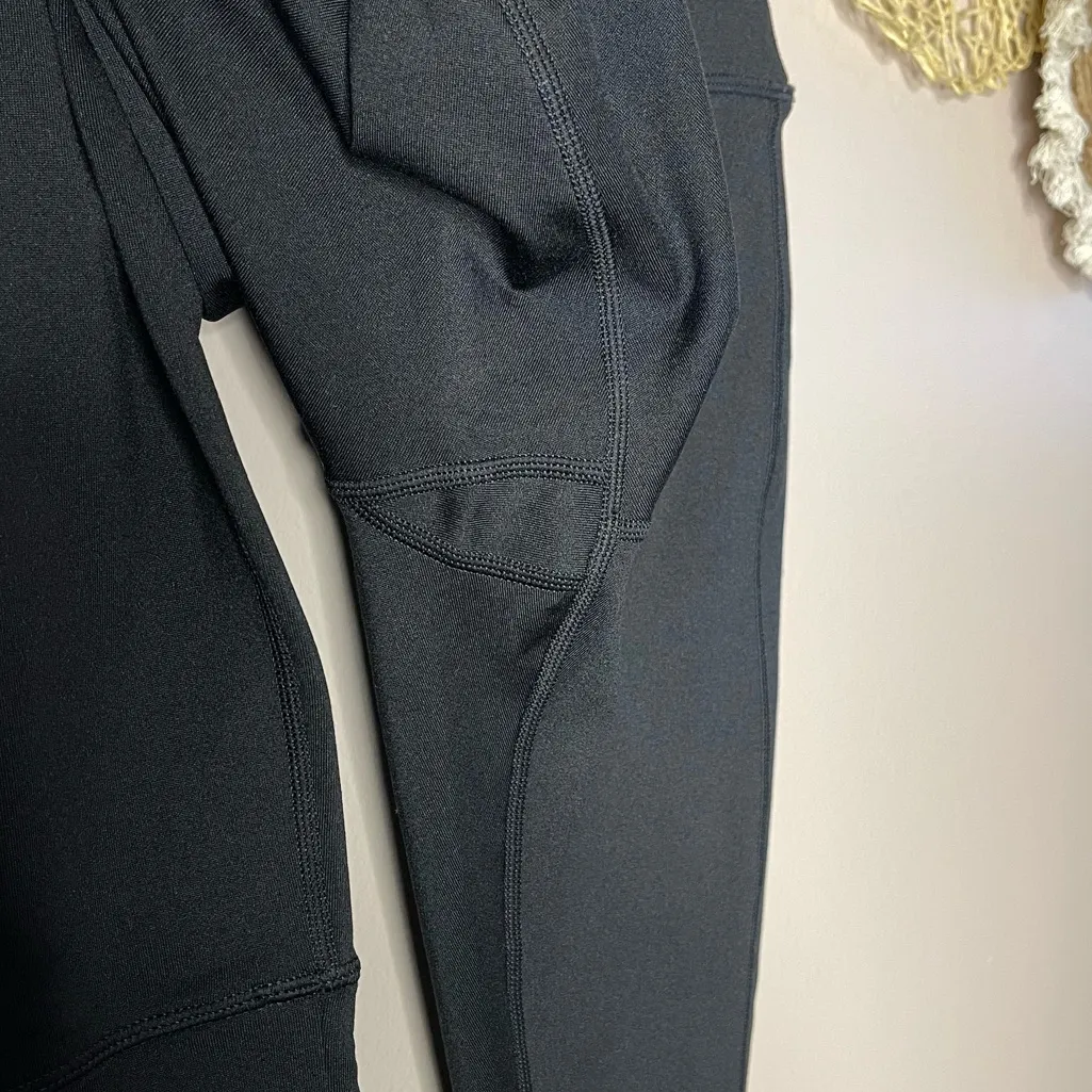 Aerie OFFLINE Hi-Rise Black Warmup Fleece Leggings - small - Image 5