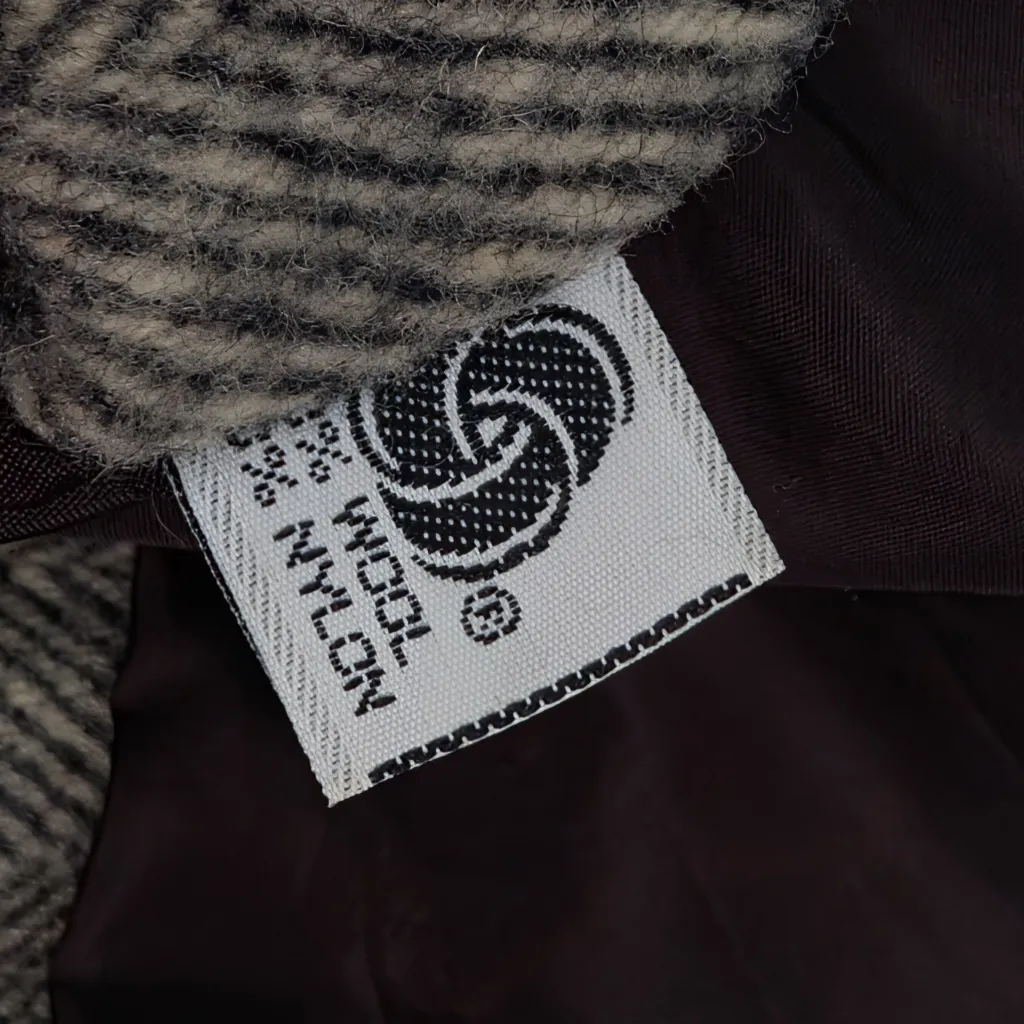 Vintage 1960s Raywood & Stein Wool Herringbone Coat — Old Money Gray Size M - Image 11