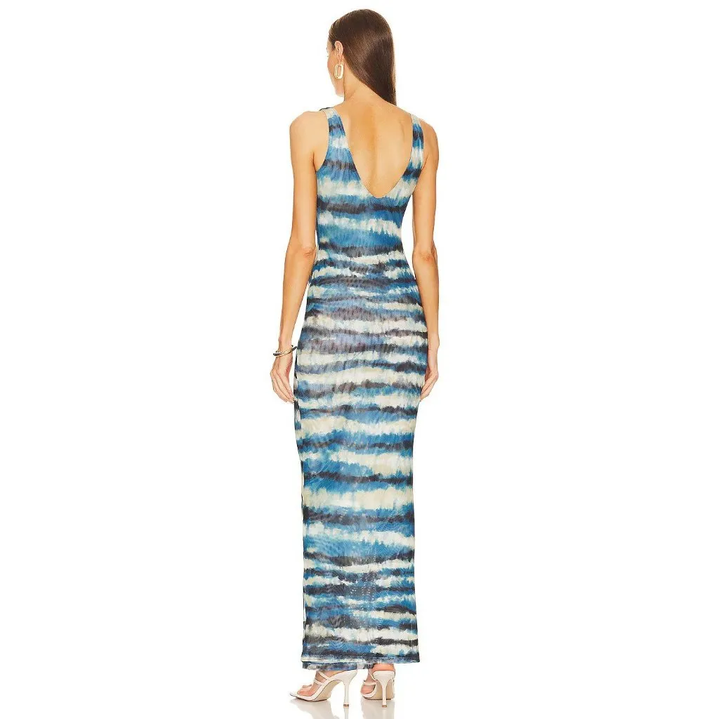 Ronny Kobo Rozio Dress Blue Tye Dye Multi Womens SIze Small - Image 3