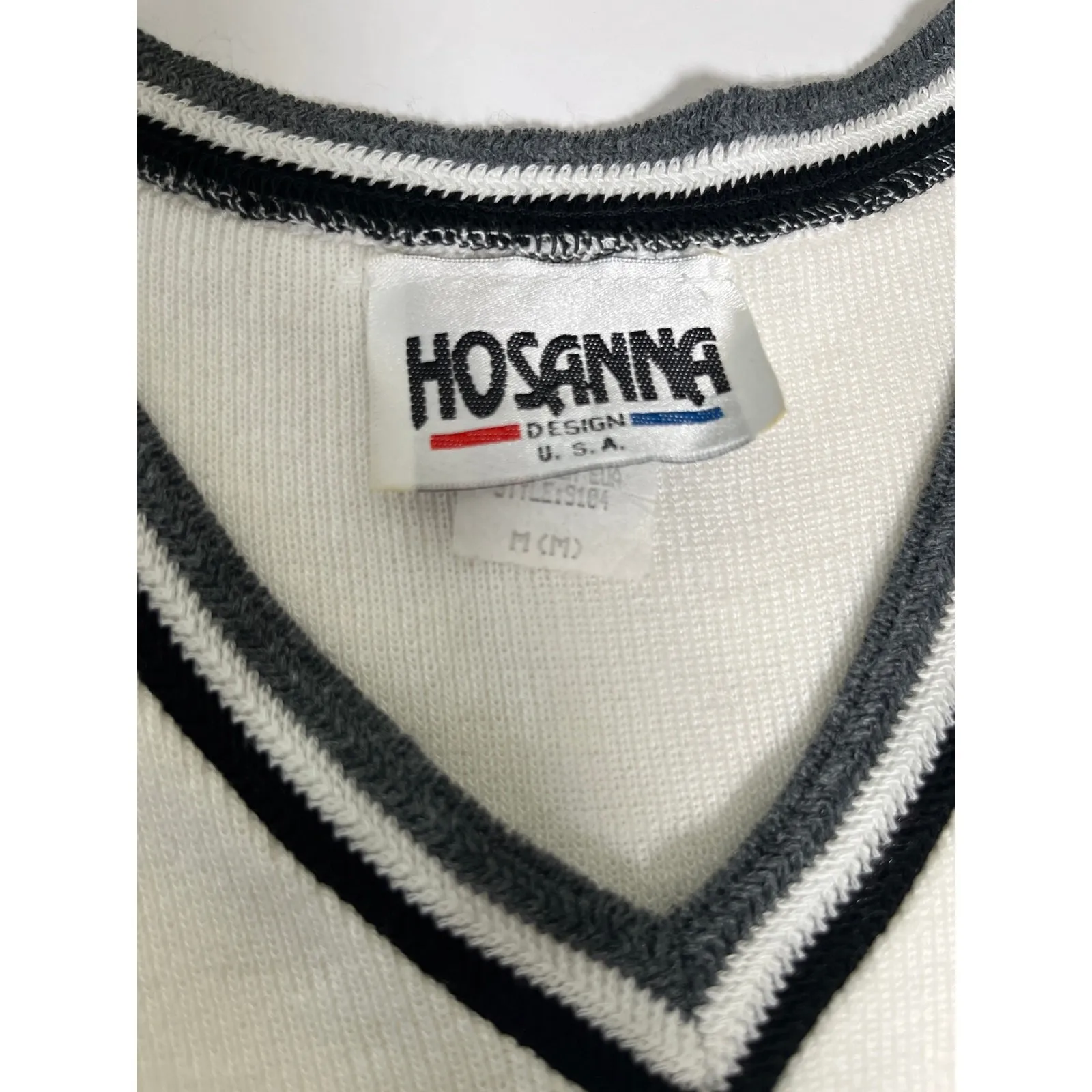 Hosanna Cream Knit Sweater Dress M Fits Small‎ Preppy Varsity Tenniscore White Size M - Image 3