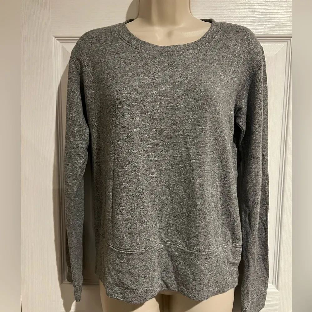 MONROW Soft Grey Crewneck Long Sleeves Lightweight Sweatshirt Size XS Gray - Image 7