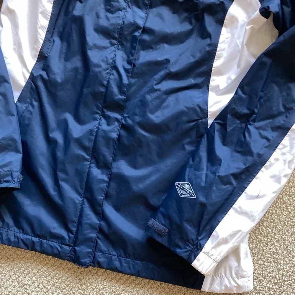 Columbia Women’s Raincoat Navy Blue White Size Small Waterproof Gear Full Zip - Image 3