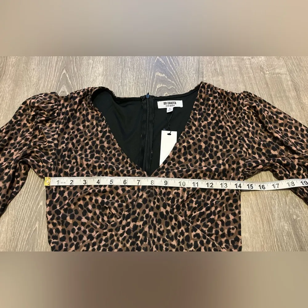 BB Dakota Steve Madden Animal Attitude Dress Size S Back Zipper Going Out NWT - Image 4