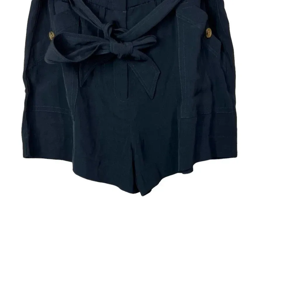 J.Crew Drapey Paper Bag Shorts‎ Black Size 16 - Image 6