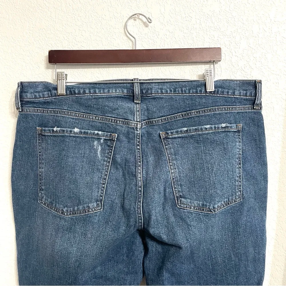 Old Navy Womens Jeans Denim Blue Mid Rise Boyfriend DistressedSize 18 - Image 4