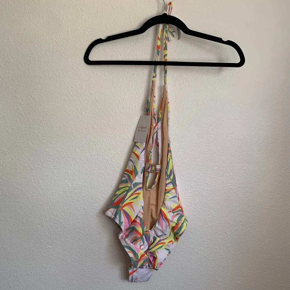 NWT L'agent by Agent Provacateur Tayler One PIece Swimsuit in Tropical White - Image 4