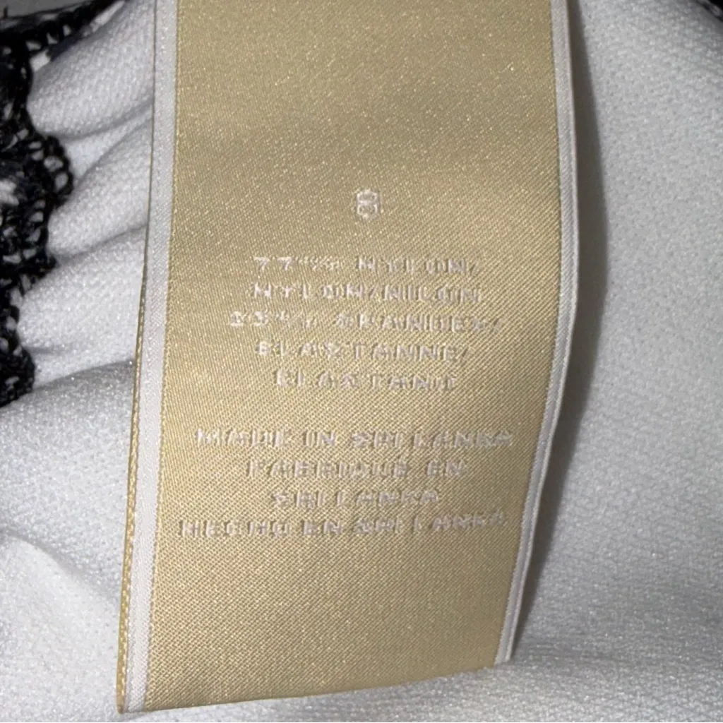 NEW Michael Michael Kors Black & White Snake Print Triangle String Bikini Top 8 - Image 5