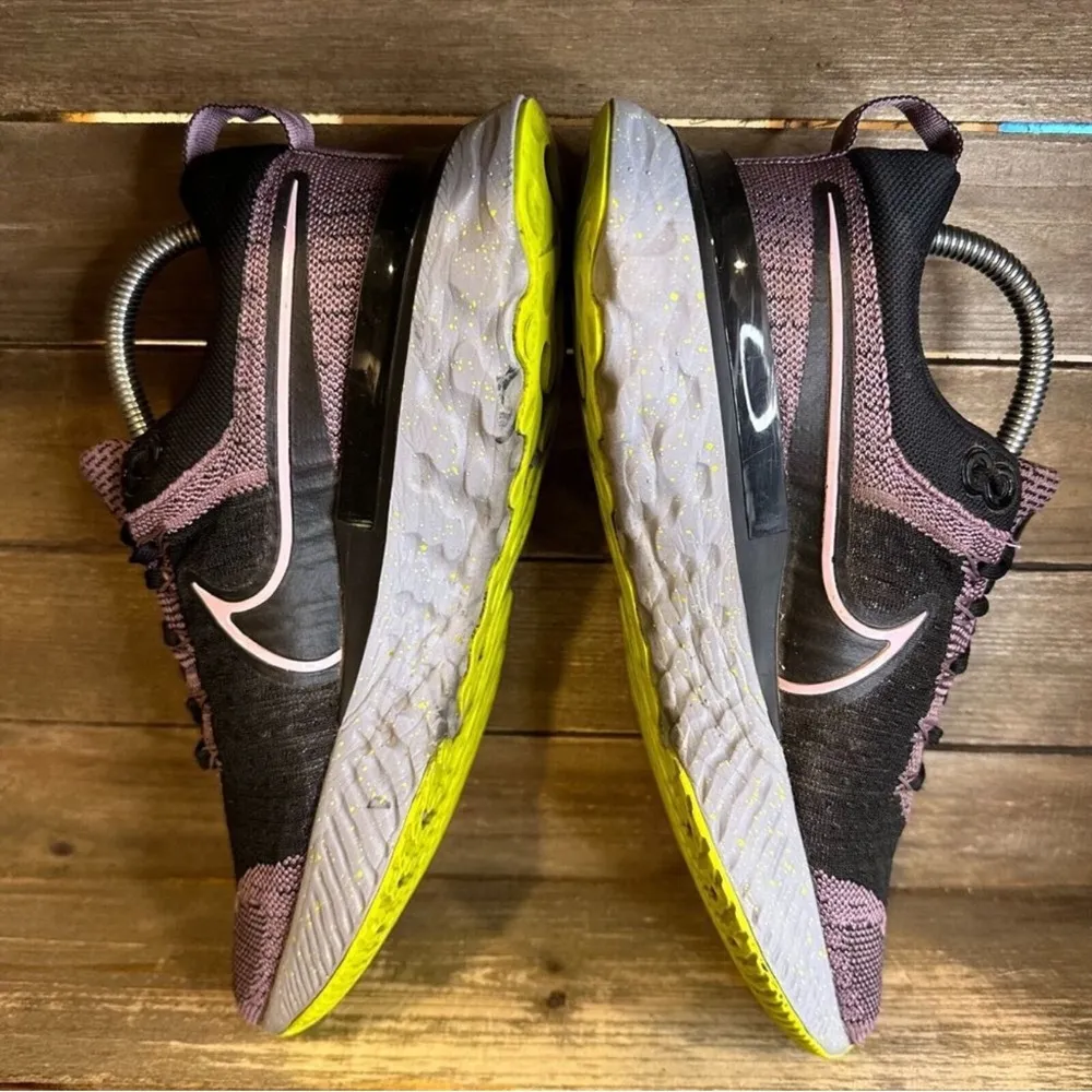 Womens Nike React Infinity Flyknit 2 Black Athletic Shoes Sneakers Size 10 M GUC - Image 3