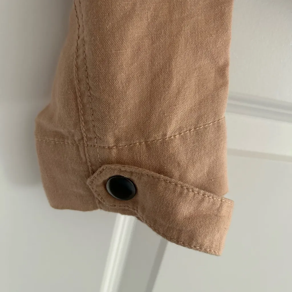 Free People Eyelet Detail Moto Jacket Blush Pink Size 6 - Image 8