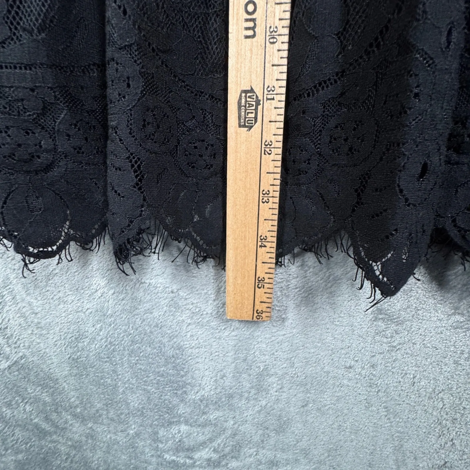 Free‎ People Dress Verushka Lace Mini Black 4 Fit Flare Goth Boho Party Cocktail - Image 9