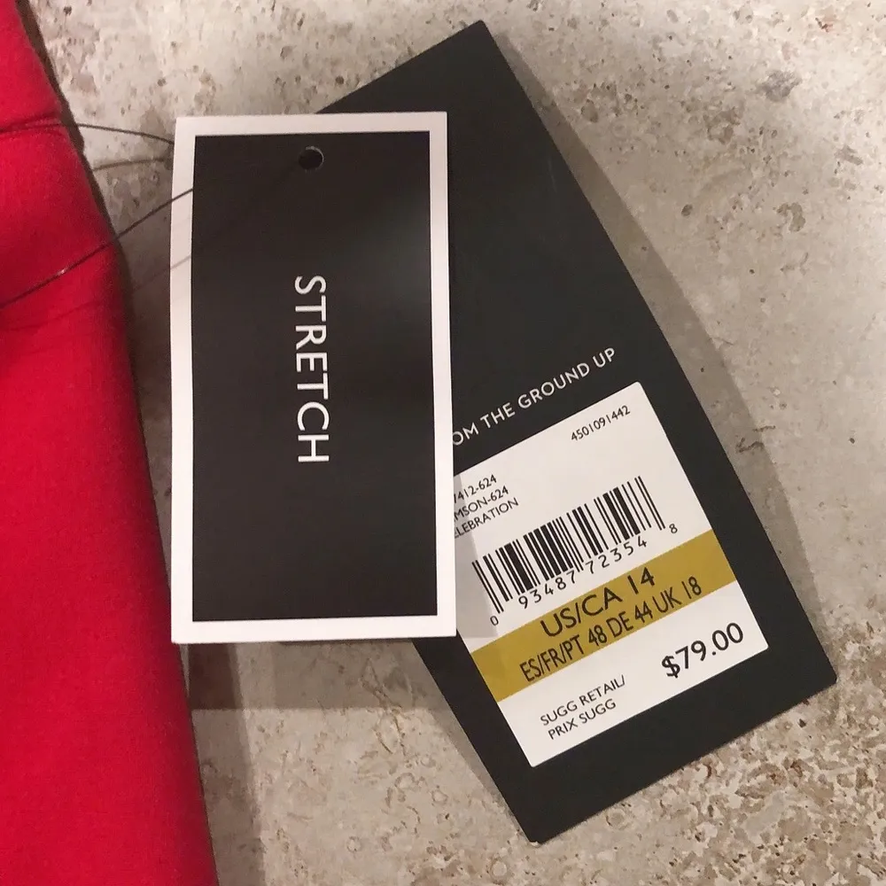 Nine West The Skinny Pants Crimson Red Size 14 New with Tag - Image 7