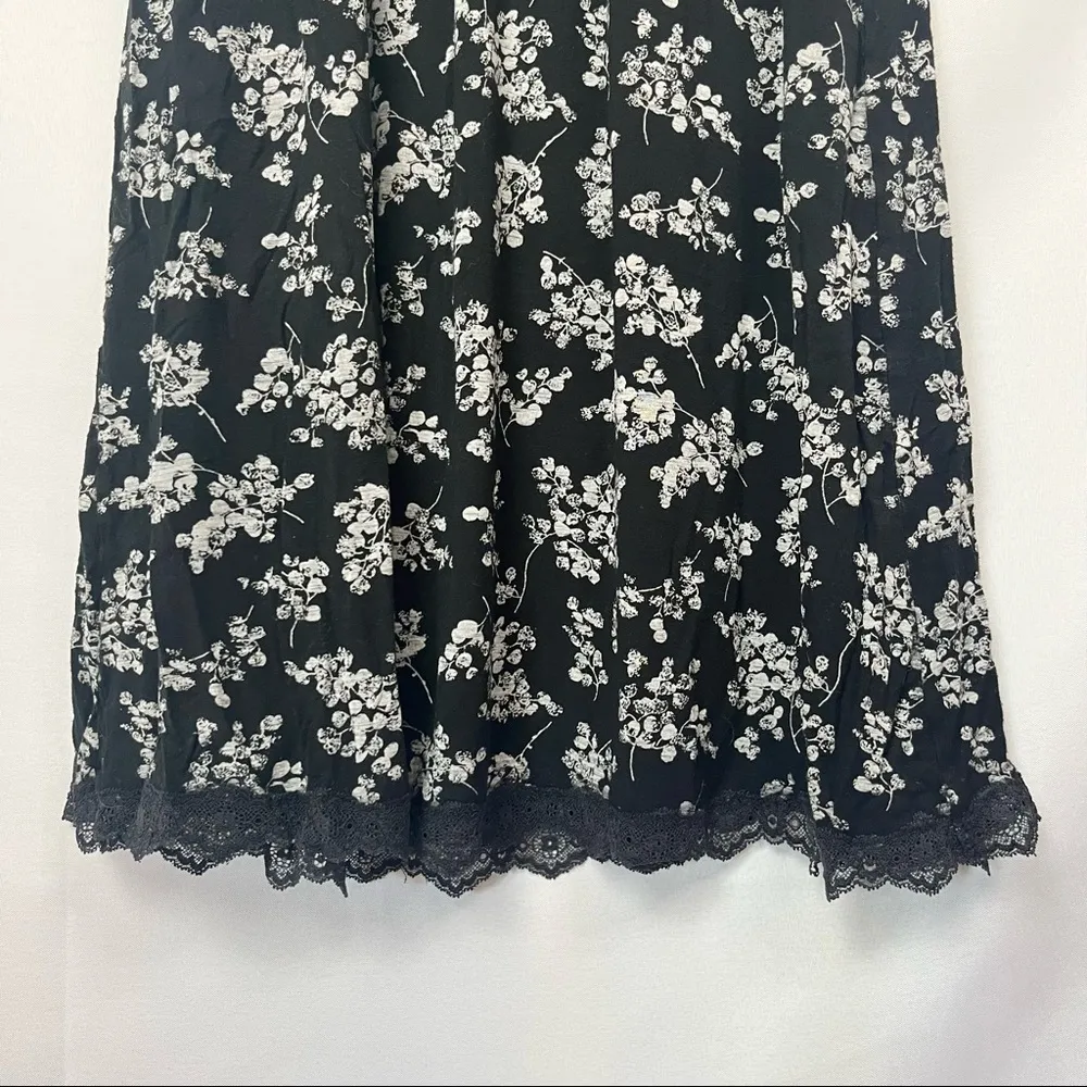 Soma Black & White Floral Midi Sleep Pajama Dress S - Image 4