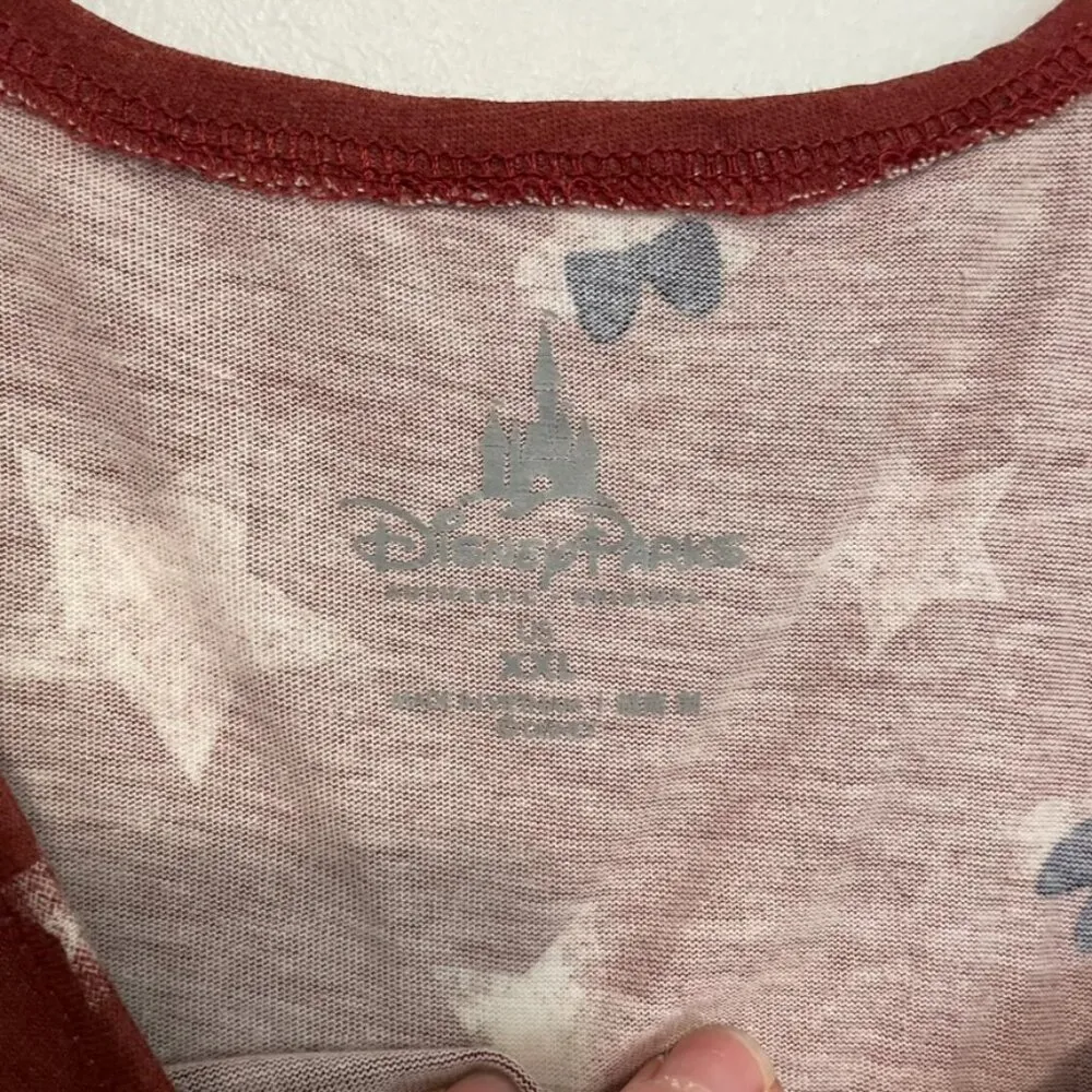 DISNEY PARKS Minnie Mouse Icon Americana Tank Top Red White Blue Stars Patriotic - Image 6