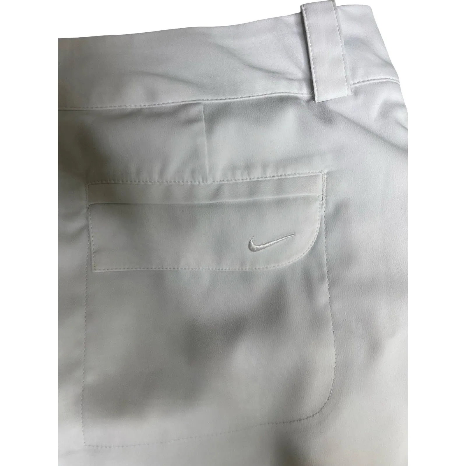 Nike Golf Dri Fit Mini Skort Womens 12 White Athletic Shorts Skirt Tennis - Image 7