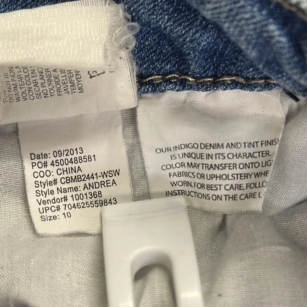 Code Bleu Andrea Denim Embroidered Paisley Button Flap Blue Jeans Women 10 or 29 - Image 11