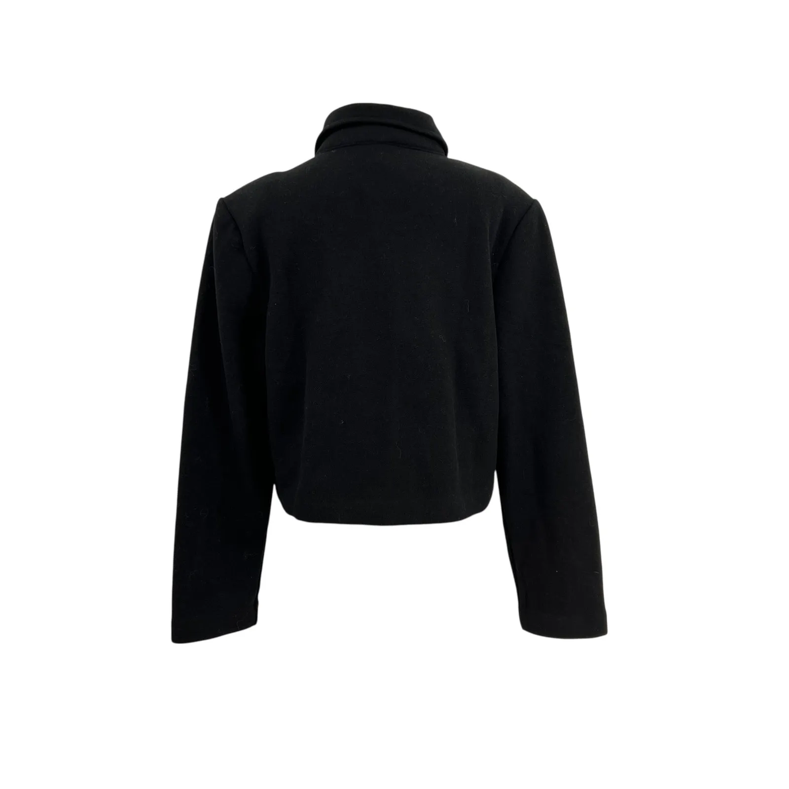 J. Crew Cropped Lady Jacket Buttons Black Size‎ Large - Image 8