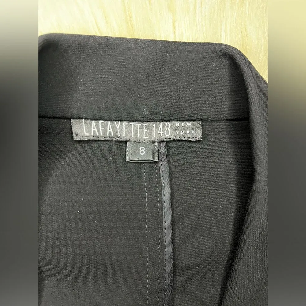 Lafayette 148 New York black 1 button short sleeved blazer sz 8 - Image 3