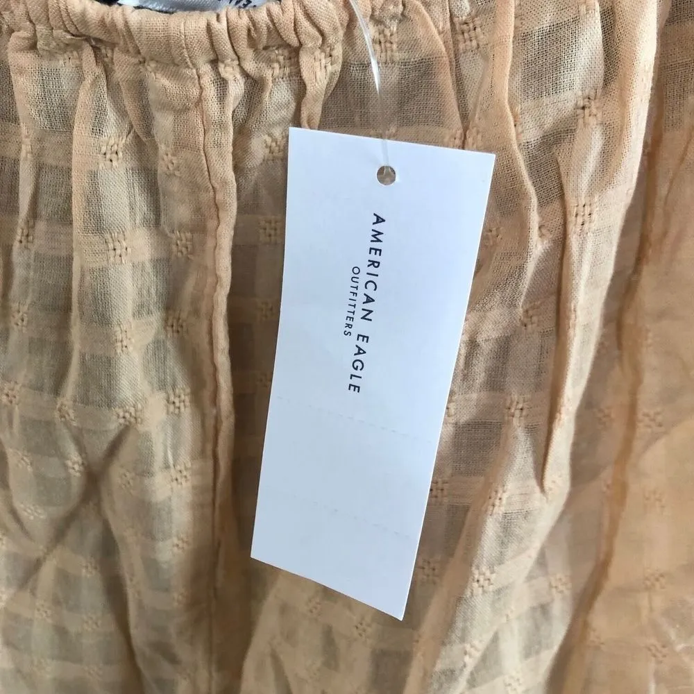 American Eagle Outfitters Womens Crochet Lace Top Peach Sleeveless Size Small‎ - Image 7