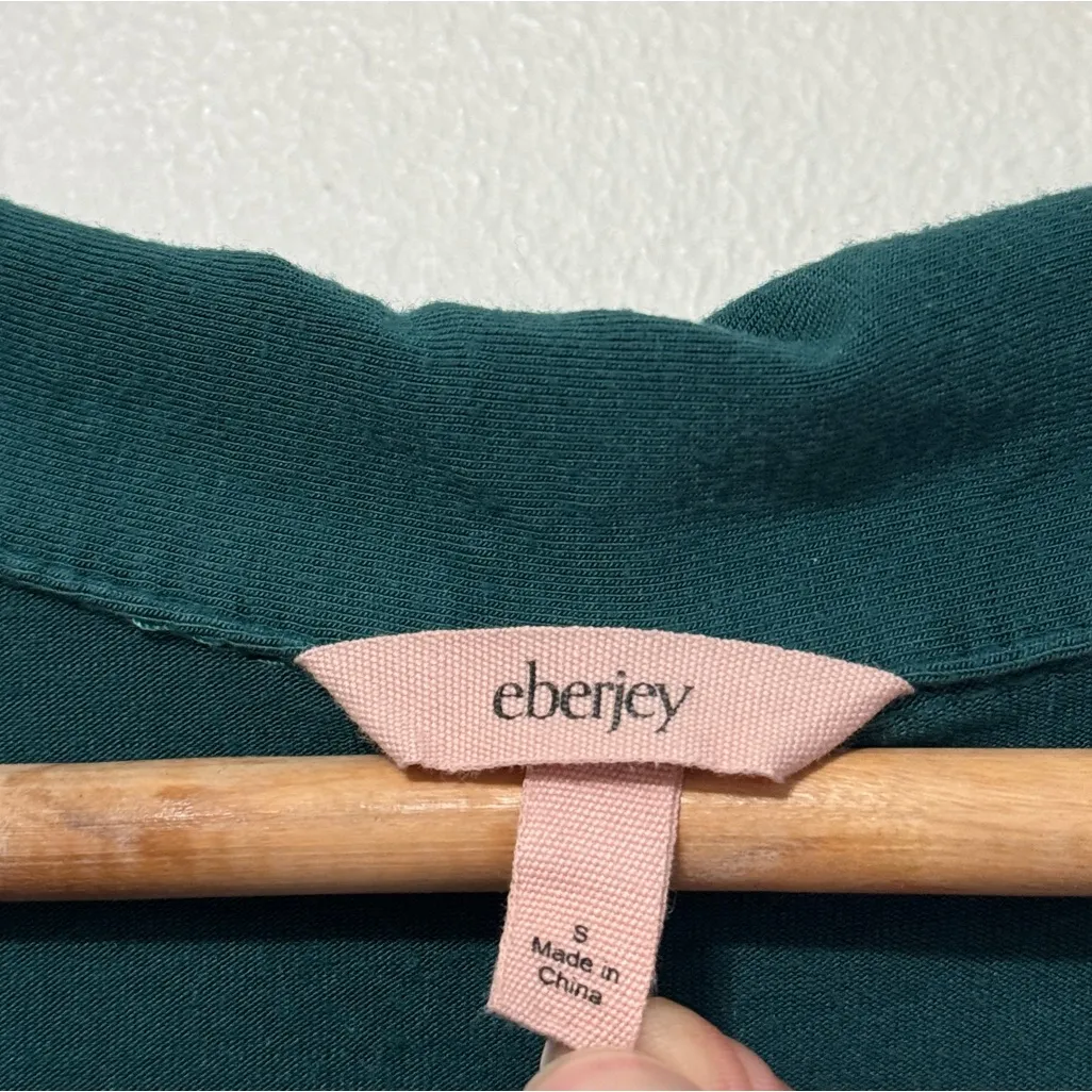 Eberjey Long Sleeve Pajama Top Size Small Green PJ - Image 2