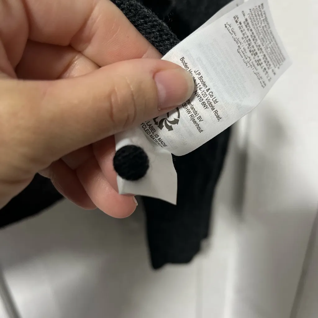 NWT Boden Felicity Bow Tulle crew neck wool alpaca blend charcoal gray sweater 4 - Image 6