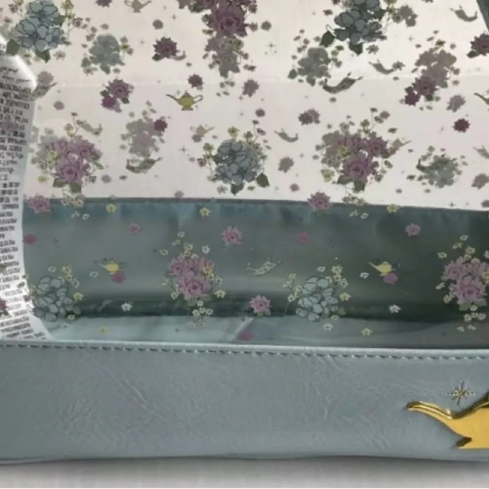 Disney Store Princess Jasmine Satchel Bag Aladdin Purse Clear Gold Accents Blue - Image 5