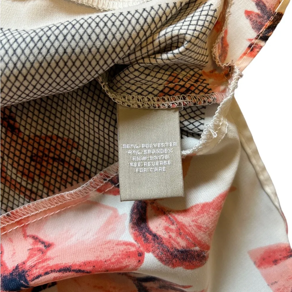 Joan vass long sleeve floral striped shirt size large - Image 5