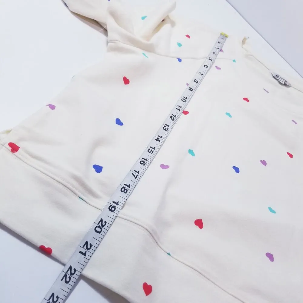 WildFox Oatmeal Hearts Print Sweatshirt and Short Lounge Set Co-Ord Sets - Image 7