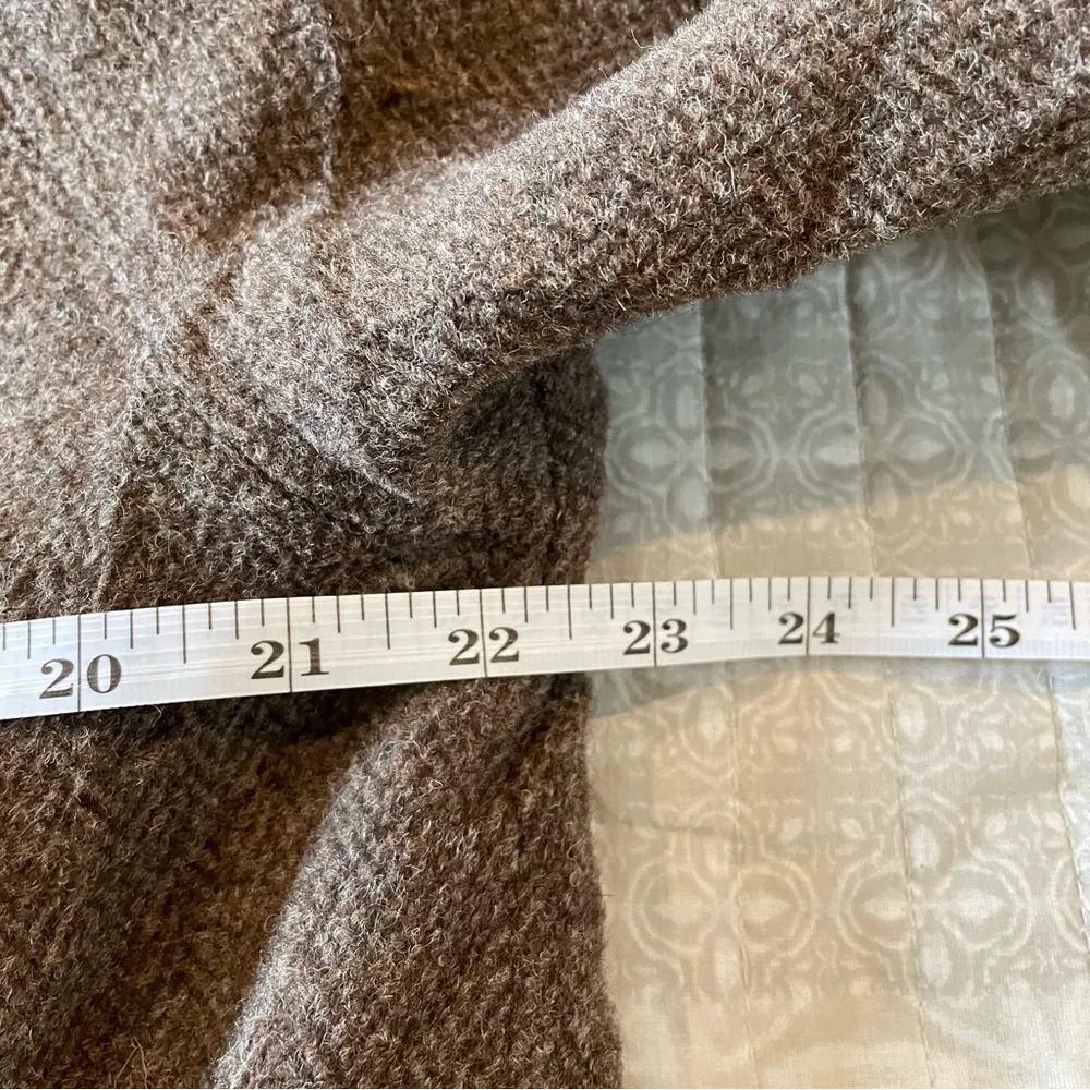 Peruvian Connection Alpaca Wool Brown Herringbone Maxi Coat Large - Image 10