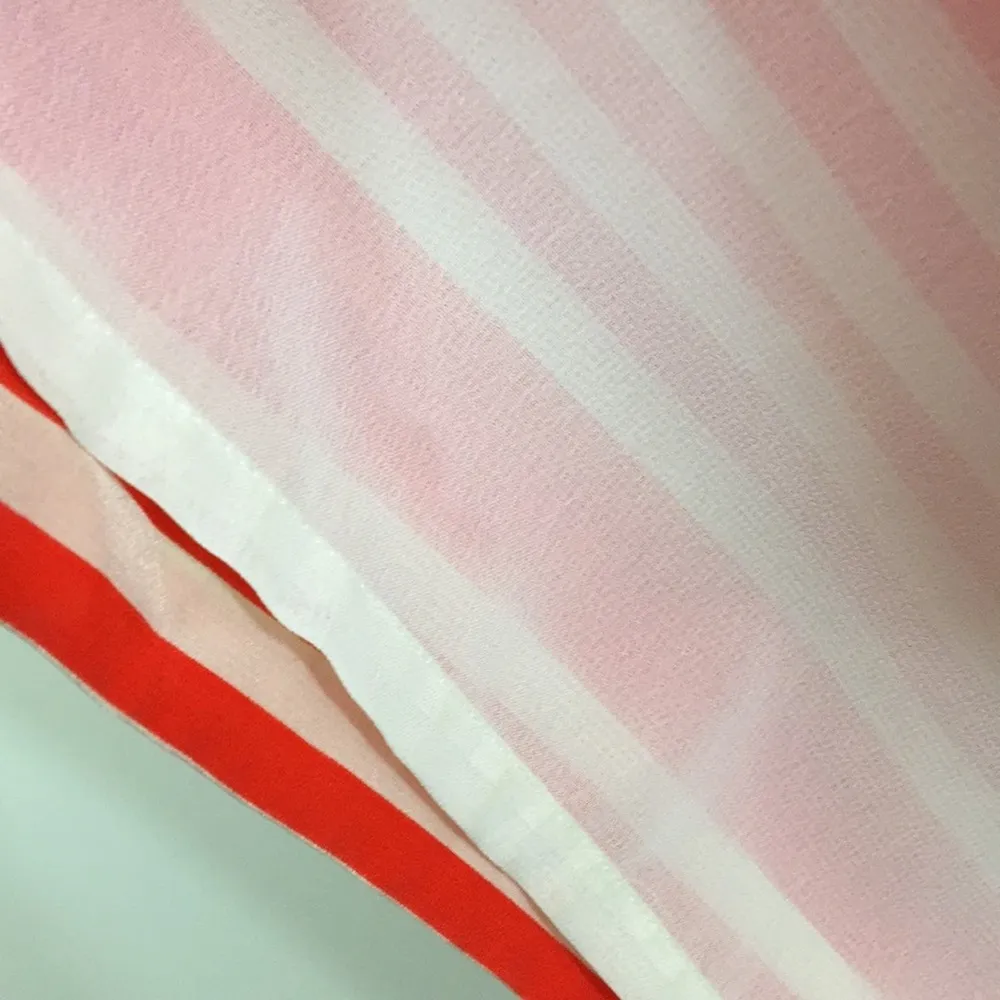 J Crew Blouson "In Stripes" Silk Striped Sleeveless Dark Orange/White Dress - Image 7