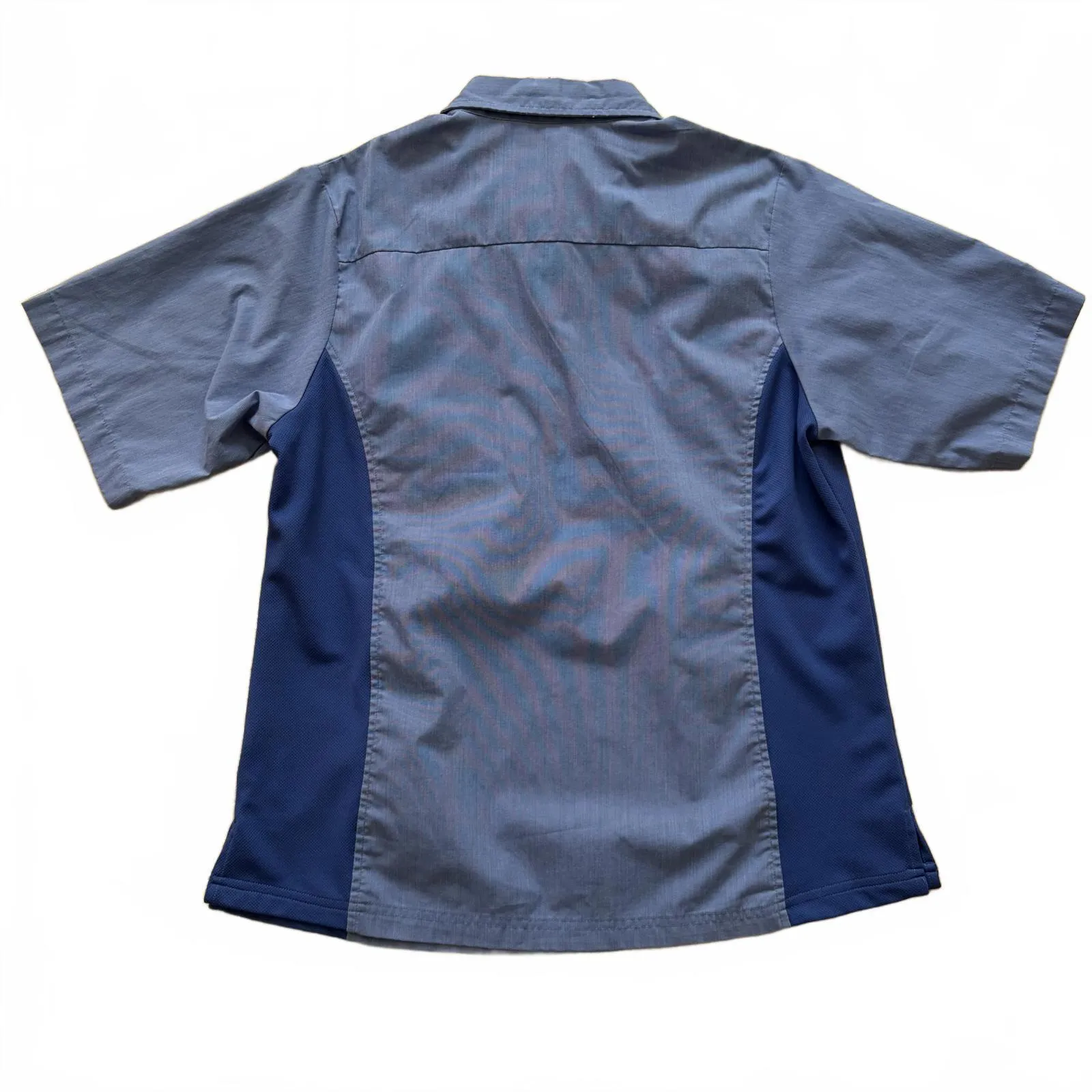 Waffle House Employee Uniform Shirt Short Sleeve Button Up Work Women Size Large Blue - Image 2