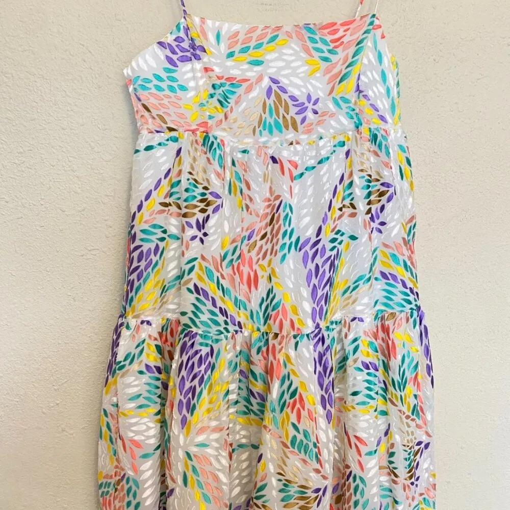 $255 C/MEO‎ Collective Set Up Multicolored Burn Out Midi cocktail Dress sz. 4 S - Image 11