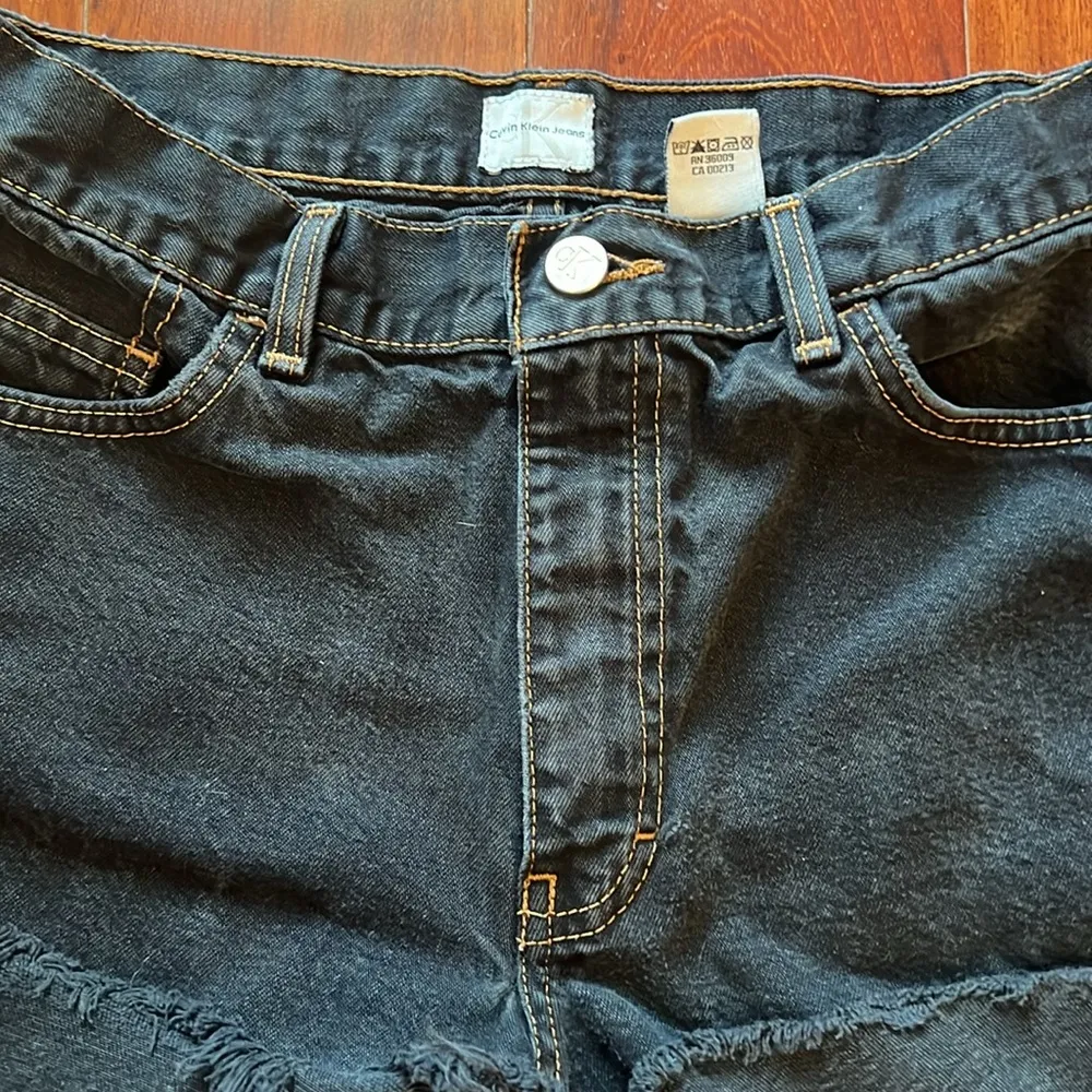 Vintage Calvin Klein black Jean shorts - Image 3