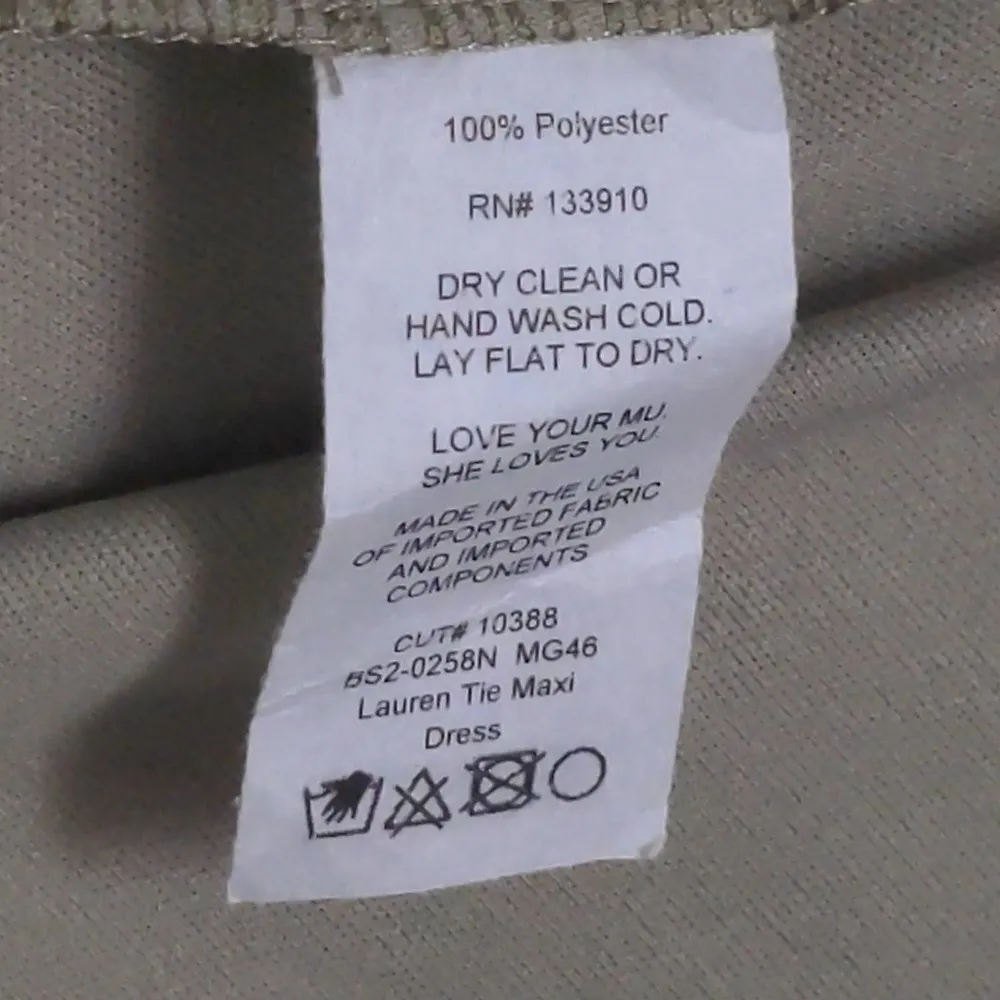 Show Me Your Mumu Slip Dress XL Sage Green Lauren Tie Back Maxi Scoop Neck New - Image 11