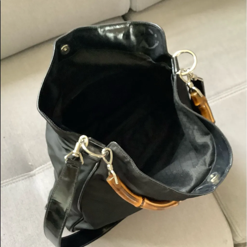 GUCCI nylon BAMBOO handle bag 🎋FREE SHIP❣️ - Image 8