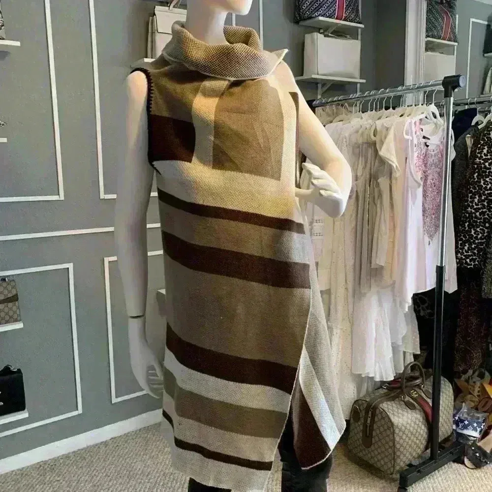 Unbranded Sweater Wrap Women's One Size Blanket Cape Shawl Cape Tan brown. - Image 5