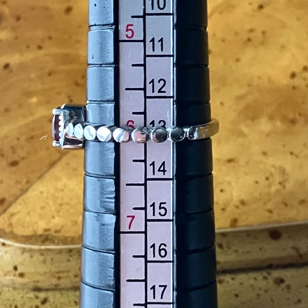 Multi Gemstone Stackable Ring Set Size 6 Purple - Image 9