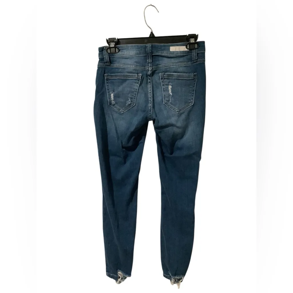 Cello Dark Blue Ripped Distressed Skinny Jeans 1 of 2 Available - Image 2