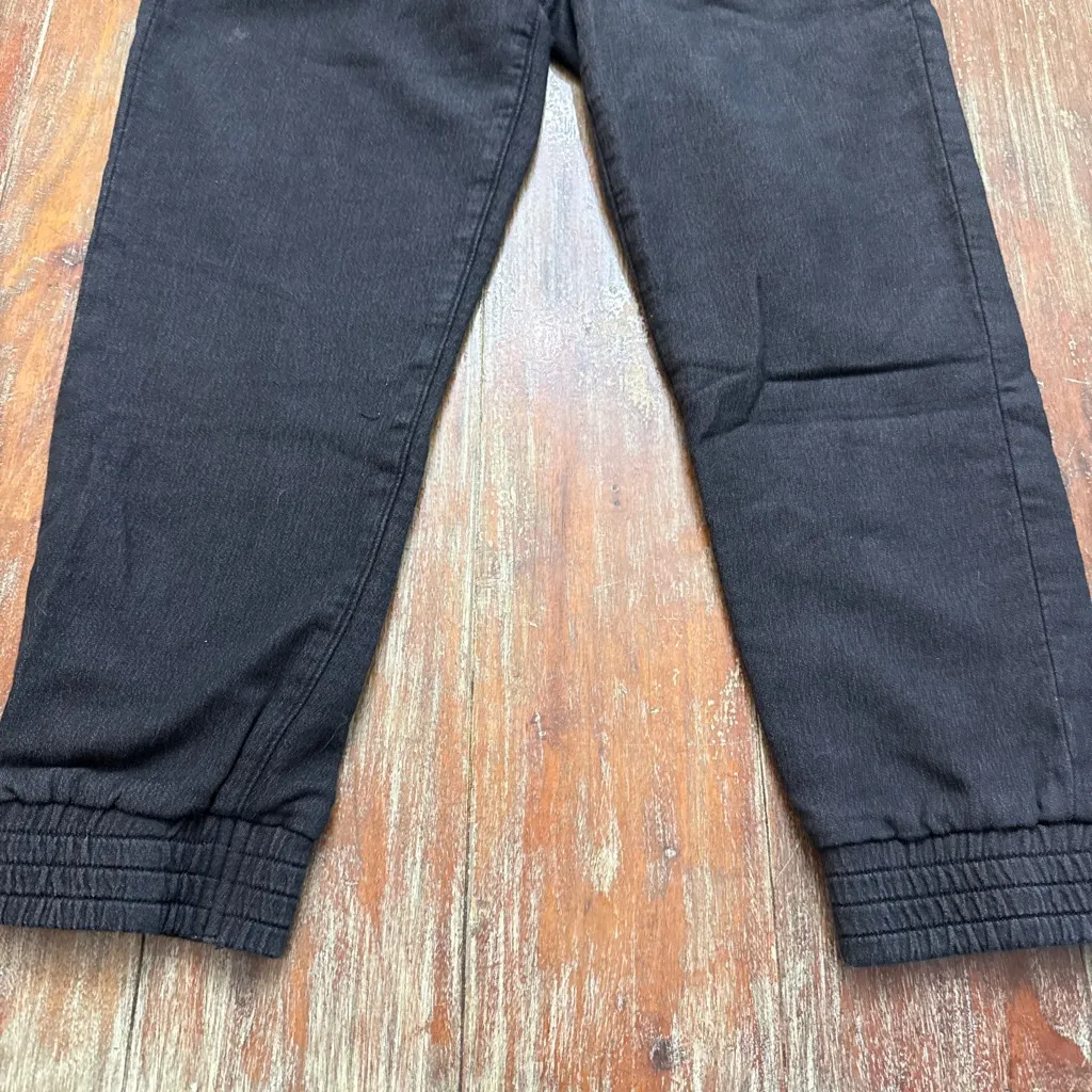 Mother Heather Black Drawstring Cropped Trainer Jogger Pants Size 26 - Image 3