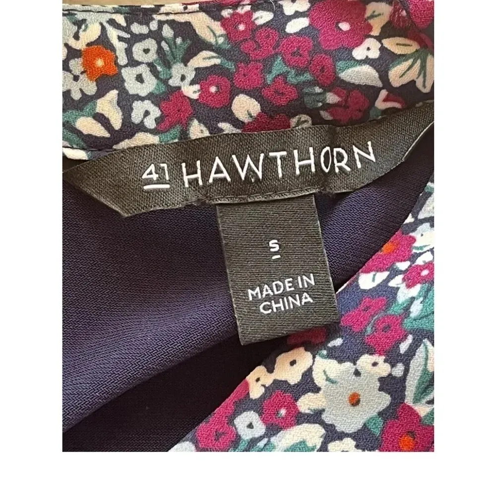 41 Hawthorn Floral Polka Dot Sleeveless Tunic Women’s S Coquette Fairy Blue - Image 10