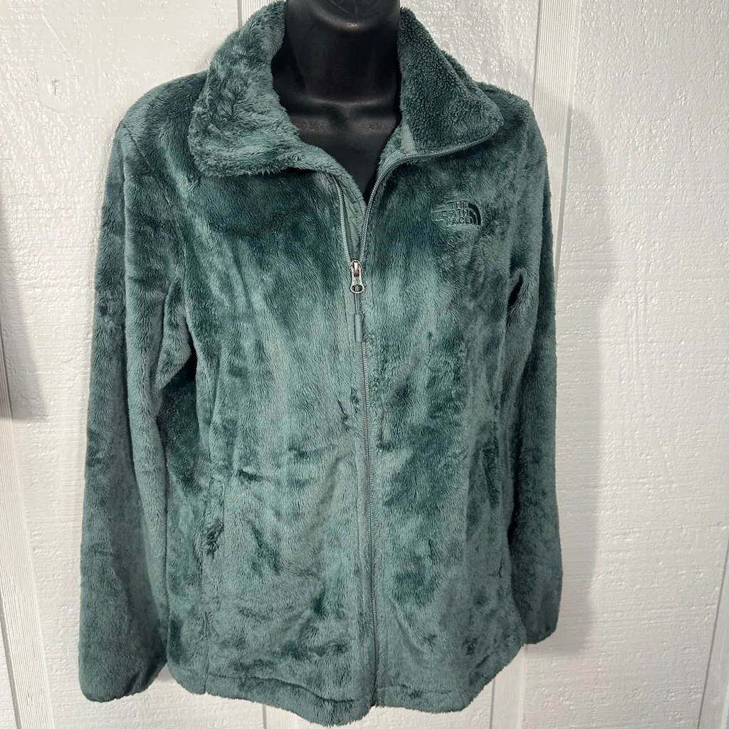 The North Face Furry Raschel Fleece Zip Front Jacket Zip Pockets Size Small EUC - Image 3