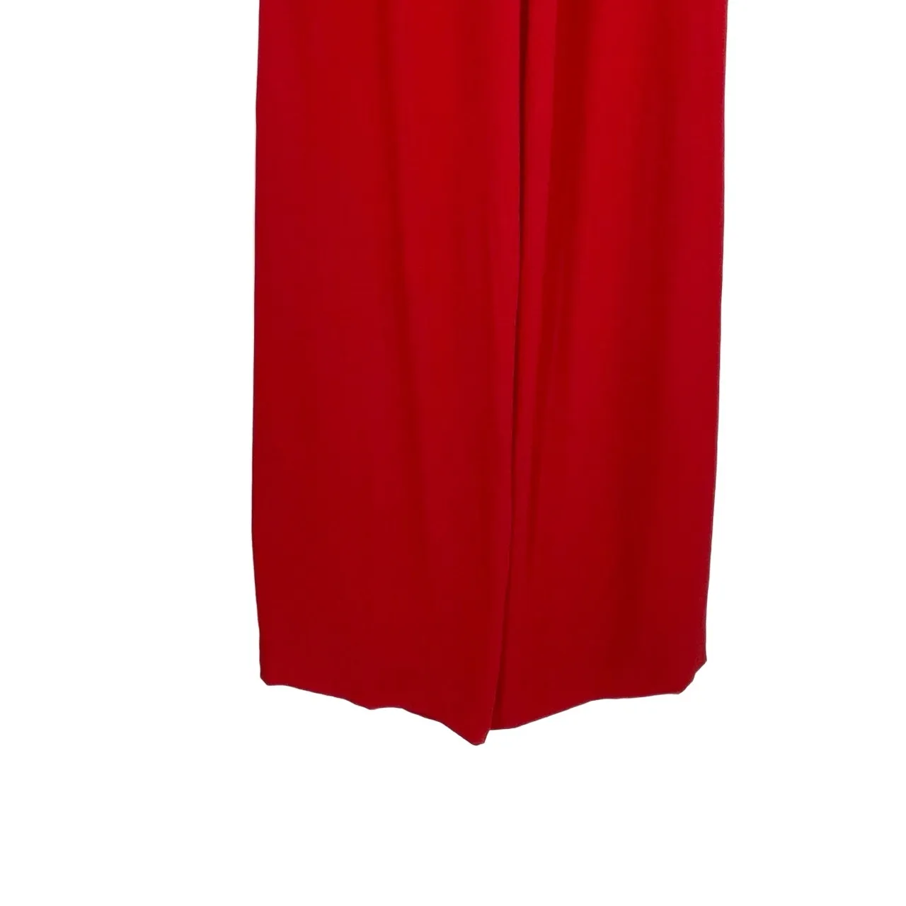 BCBGMAXAZRIA Women's Red Sleeveless‎ Cut-Out Shoulder Detail Jumpsuit Size XS - Image 6