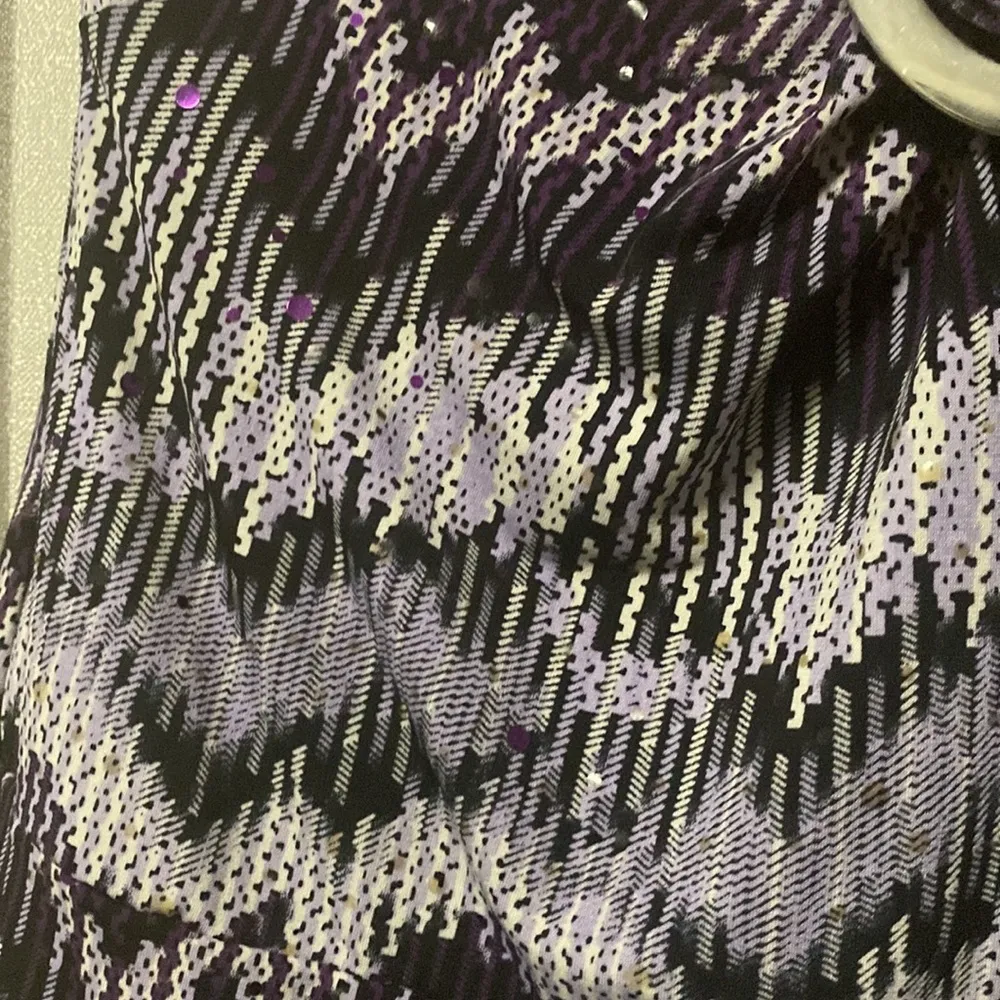 Studio 1940, Small Purple and Black Sparkly Blouse - Image 7