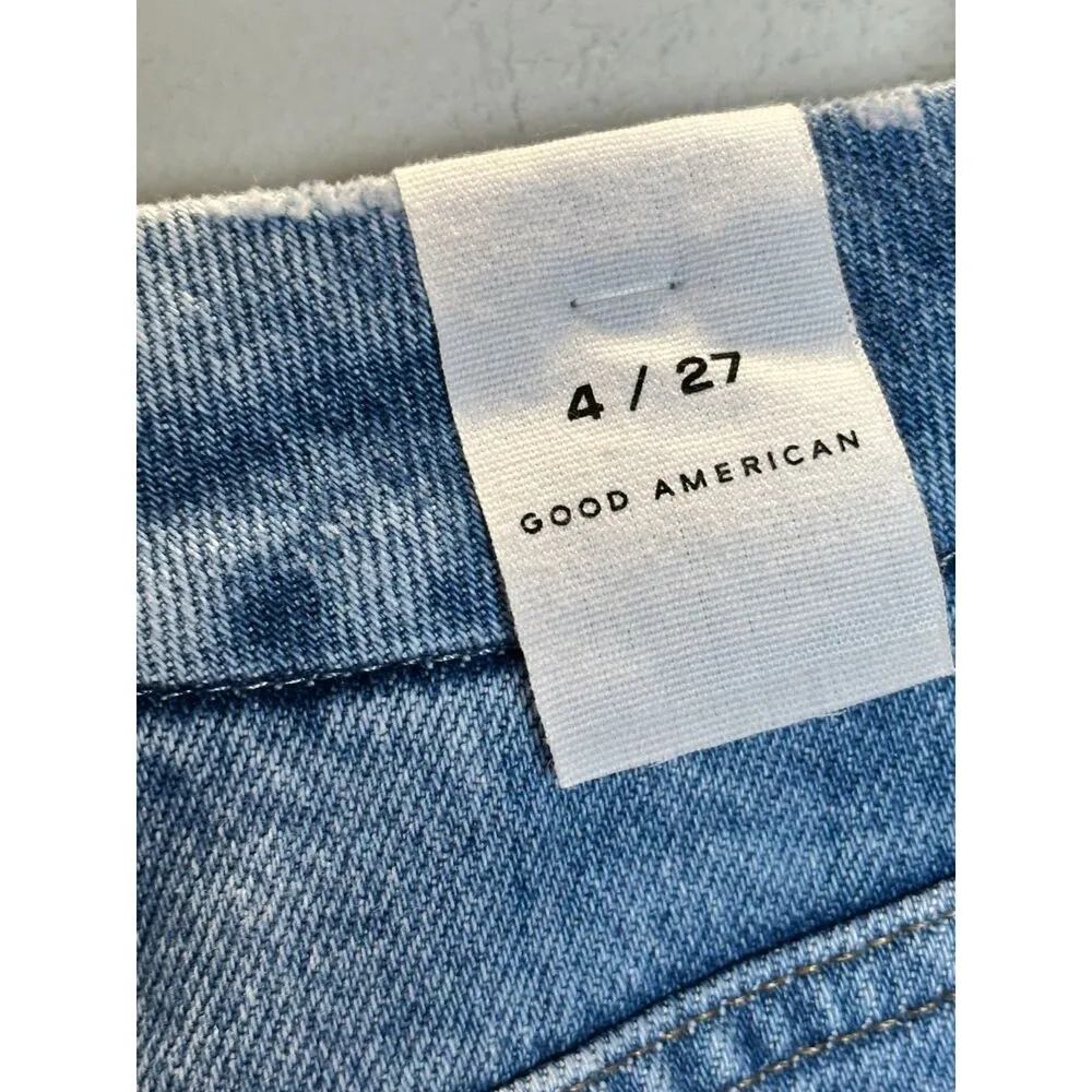 Good American Women’s GNICO235T Size 4/27 INDIGO073 Cut Off Denim Shorts NWT - Image 9